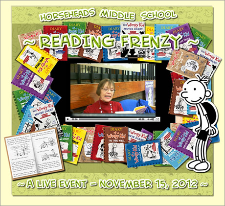An image from the Horseheads Middle School Reading Frenzy on November 15th, 2012