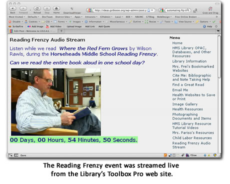 A picture of the live stream