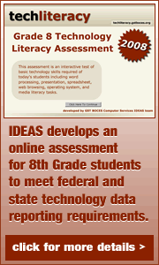 IDEAS creates an online assessment for 8th grade students. Click for Details