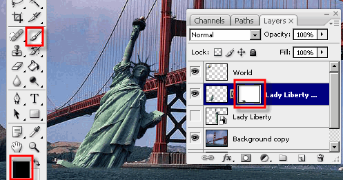 Painting Black with a Mask