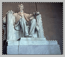 Selecting the background of lincoln first